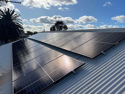 Clean and well maintained solar panels
